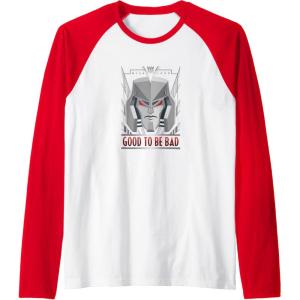imageTransformers Megatron Good To Be Bad Raglan Baseball TeeRedWhite