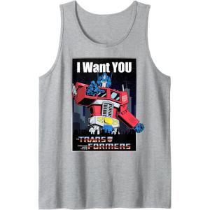 imageTransformers Optimus Prime I Want You Retro Poster Tank TopHeather Grey
