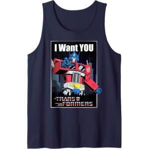imageTransformers Optimus Prime I Want You Retro Poster Tank TopNavy Blue