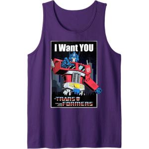imageTransformers Optimus Prime I Want You Retro Poster Tank TopPurple