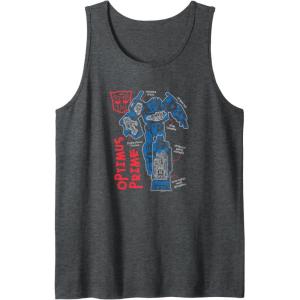imageTransformers Optimus Prime Running Doodle Tank TopDark Heather Grey