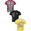 imageTransformers Bumblebee Optimus Prime Megatron 3 Pack TShirts Toddler to Big KidRedYellowBlack