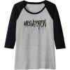 imageTransformers Megatron Dripping Graffiti Text Logo Raglan Baseball TeeBlackAthletic Heather