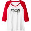 imageTransformers Megatron Dripping Graffiti Text Logo Raglan Baseball TeeRedWhite