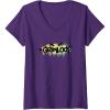imageTransformers Grimlock Urban Style Graffiti Text Logo VNeck TShirtPurple