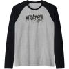 imageTransformers Megatron Dripping Graffiti Text Logo Raglan Baseball TeeBlackAthletic Heather