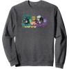 imageTransformers Optimus Prime Vs Megatron Retro Graffiti Paint SweatshirtDark Heather Grey