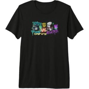 imageTransformers Optimus Prime Vs Megatron Retro Graffiti Paint Premium TShirtBlack