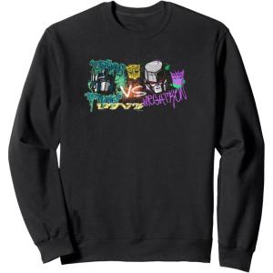 imageTransformers Optimus Prime Vs Megatron Retro Graffiti Paint SweatshirtBlack
