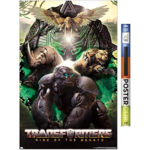 imageHasbro Transformers Rise of the Beasts  Maximals Wall Poster 34Lquot x 224Wquot Mahogany Framed VersionPremium Poster  Clip Bundle