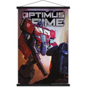 imageTrends International Hasbro Transformers  Optimus Prime Wall Poster 2237quot x 3400quot Print and Beechwood Hanger BundlePremium Print and Black Hanger Bundle