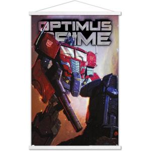 imageTrends International Hasbro Transformers  Optimus Prime Wall Poster 2237quot x 3400quot Print and Beechwood Hanger BundlePrint and White Hanger Bundle
