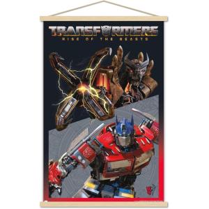 imageTrends International Hasbro Transformers Rise of the Beasts  Optimus Prime vs Scourge Wall Poster 2237quot x 3400quot Premium Print and Beechwood Hanger BundlePremium Print and Beechwood Hanger Bundle