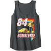 imageTransformers Bumblebee 84 Retro Rainbow Stripe Tank TopDark Heather Grey