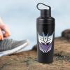imageTransformers OFFICIAL Vintage Decepticon Logo 18 oz Insulated Water Bottle Leak Resistant Vacuum Insulated Stainless Steel with 2in1 Loop Cap