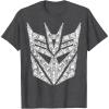 imageTransformers Decepticons Detailed Logo TShirtDark Heather Grey