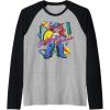 imageTransformers Retro Optimus Prime 80s Print Raglan Baseball TeeBlackAthletic Heather