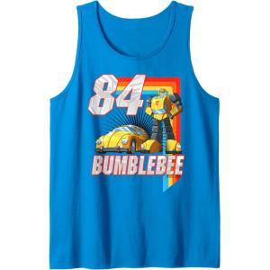 imageTransformers Bumblebee 84 Retro Rainbow Stripe Tank TopSapphire Blue