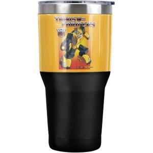 imageTransformers Bumblebee Stainless Steel Tumbler 30 oz Coffee Travel Cup Vacuum Insulated ampamp Double Wall with Leakproof Sliding Lid