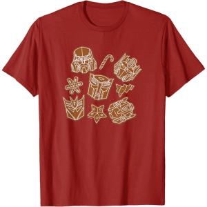 imageTransformers Christmas Gingerbread Cookies TShirtCranberry Red