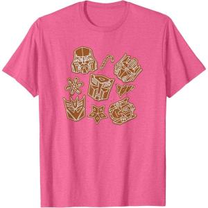 imageTransformers Christmas Gingerbread Cookies TShirtPink Heather