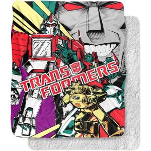 imageTransformers Comic Poster Silky Touch Sherpa Back Super Soft Throw Blanket