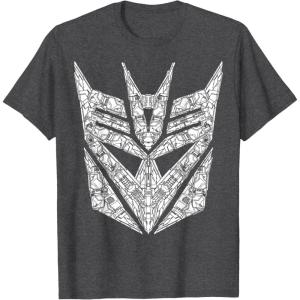 imageTransformers Decepticons Detailed Logo TShirtDark Heather Grey