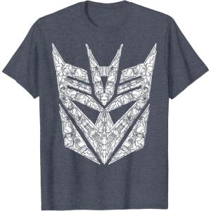 imageTransformers Decepticons Detailed Logo TShirtHeather Blue