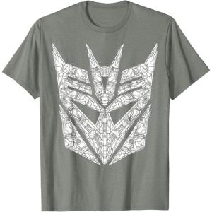 imageTransformers Decepticons Detailed Logo TShirtOlive Heather