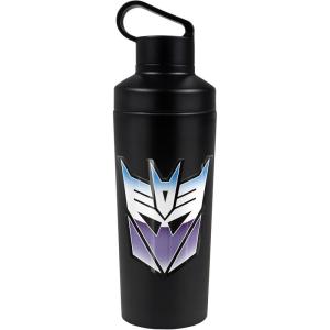 imageTransformers OFFICIAL Vintage Decepticon Logo 18 oz Insulated Water Bottle Leak Resistant Vacuum Insulated Stainless Steel with 2in1 Loop Cap