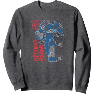 imageTransformers Optimus Prime Running Doodle SweatshirtDark Heather Grey