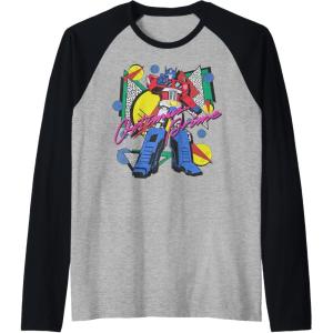 imageTransformers Retro Optimus Prime 80s Print Raglan Baseball TeeBlackAthletic Heather