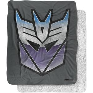 imageTransformers Vintage Decepticon Logo Silky Touch Sherpa Back Super Soft Throw Blanket