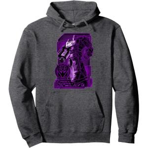 imageTransformers War For Cybertron Megatron Portrait Pullover HoodieDark Heather Grey