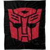 imageLOGOVISION Transformers Autobot Airbrush Logo Fleece Blanket 36quot x 58quotRed Logo