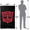 imageLOGOVISION Transformers Autobot Airbrush Logo Fleece Blanket 36quot x 58quotRed Logo