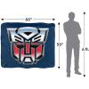 imageTransformers Autobot Airbrush Logo Silky Touch Sherpa Back Super Soft Throw Blanket
