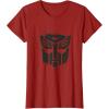 imageTransformers Autobots Dripping Paint Logo Silhouette TShirtCranberry Red