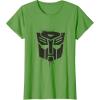 imageTransformers Autobots Dripping Paint Logo Silhouette TShirtGrass Green