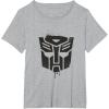 imageTransformers Autobots Dripping Paint Logo Silhouette TShirtHeather Grey