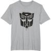 imageTransformers Autobots Dripping Paint Logo Silhouette TShirtHeather Grey