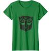 imageTransformers Autobots Dripping Paint Logo Silhouette TShirtKelly Green