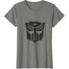 imageTransformers Autobots Dripping Paint Logo Silhouette TShirtOlive Heather
