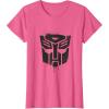 imageTransformers Autobots Dripping Paint Logo Silhouette TShirtPink Heather