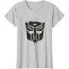 imageTransformers Autobots Dripping Paint Logo Silhouette TShirtSilver Grey
