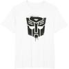 imageTransformers Autobots Dripping Paint Logo Silhouette TShirtWhite