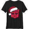 imageTransformers Christmas Autobots Santa Hat Logo Premium Triblend TShirtBlack