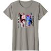 imageTransformers Good Vs Evil Split Face Graffiti Retro Poster TShirtSlate Grey