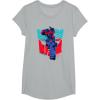 imageTransformers Optimus Prime 84 Graffiti Painted Wall Portrait TShirtHeather Grey