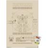 imageTrends International Hasbro Transformers  Sketch Wall Poster with Push Pins quot14725quotquot x 22375quotquotquotPremium Poster  Push Pin Bundle